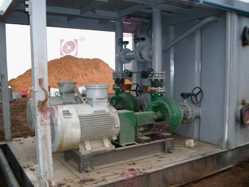 The pic shows KOSUN’s matched solids control equipment-replenishment pump on the site of Orenburgskaya Oblast Oilfield.